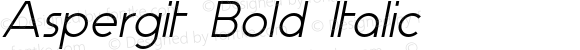 Aspergit Bold Italic