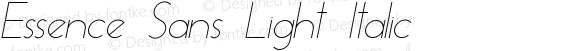 Essence Sans Light Italic