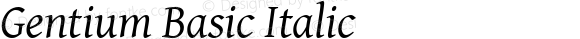 Gentium Basic Italic