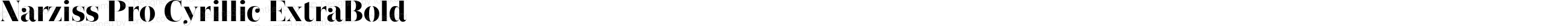 Narziss Pro Cyrillic ExtraBold