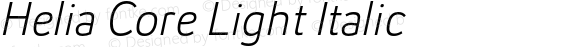 Helia Core Light Italic