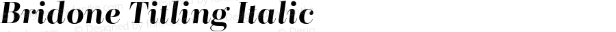 Bridone Titling Italic