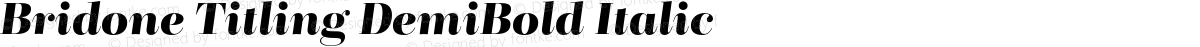 Bridone Titling DemiBold Italic