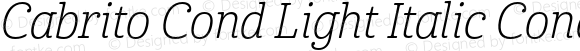 Cabrito Cond Light Italic Cond Light Italic