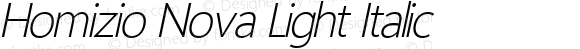 Homizio Nova Light Italic
