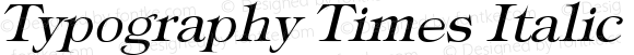 Typography Times Italic