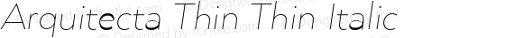 Arquitecta Thin Thin Italic