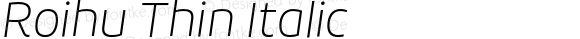 Roihu Thin Italic