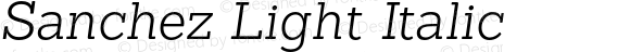 Sanchez Light Italic