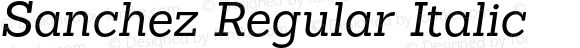 Sanchez Regular Italic