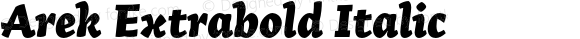 Arek Extrabold Italic