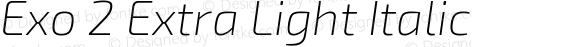 Exo 2 Extra Light Italic