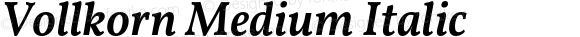 Vollkorn Medium Italic