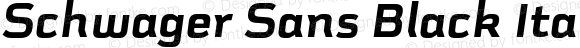 Schwager Sans Black Italic