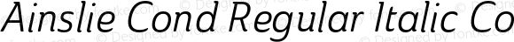 Ainslie Cond Regular Italic Cond Regular Italic