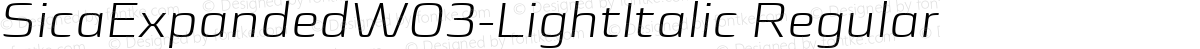 SicaExpandedW03-LightItalic Regular