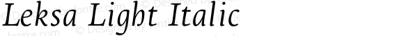 Leksa Light Italic