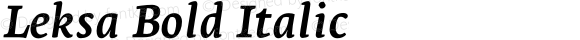 Leksa Bold Italic