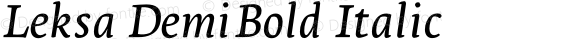 Leksa DemiBold Italic