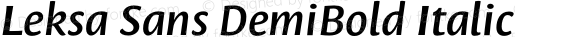 Leksa Sans DemiBold Italic