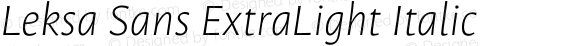 Leksa Sans ExtraLight Italic