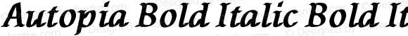 Autopia Bold Italic Bold Italic