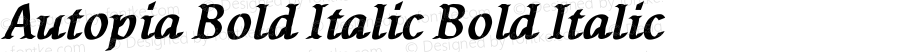 Autopia Bold Italic Bold Italic V.1.0