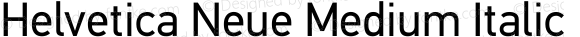 Helvetica Neue Medium Italic