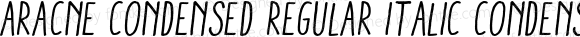 Aracne Condensed Regular Italic Condensed Regular Italic