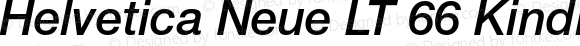 Helvetica Neue LT 66 Kindle Medium Italic Regular