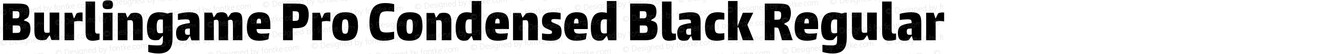 Burlingame Pro Condensed Black