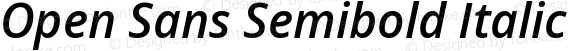 Open Sans Semibold Italic