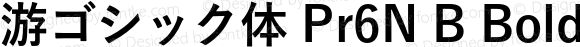 游ゴシック体 Pr6N B Bold