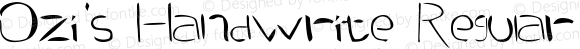 Ozi's Handwrite Regular