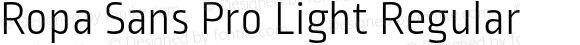 Ropa Sans Pro Light Regular