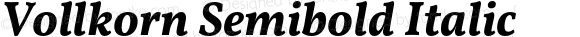 Vollkorn Semibold Italic