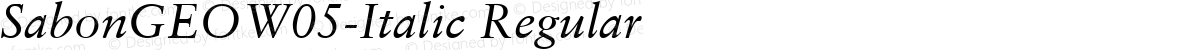 SabonGEOW05-Italic Regular