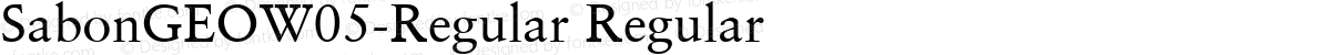 SabonGEOW05-Regular Regular