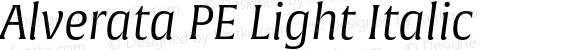 AlverataPELight-Italic