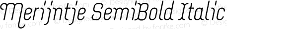 Merijntje SemiBold Italic