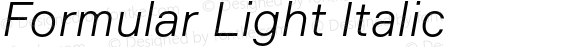 Formular Light Italic