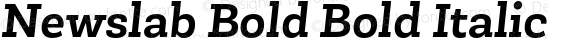 Newslab Bold Bold Italic