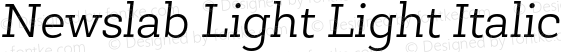 Newslab Light Light Italic