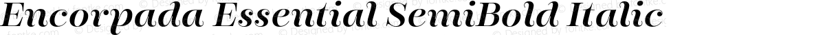 Encorpada Essential SemiBold Italic