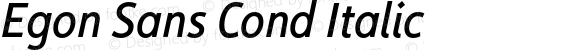 Egon Sans Cond Italic