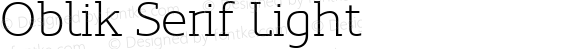 Oblik Serif Light