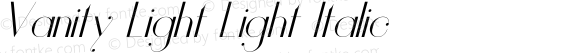 Vanity Light Light Italic