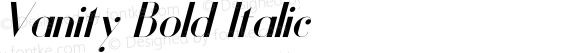 Vanity Bold Italic