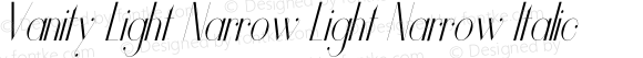 Vanity Light Narrow Light Narrow Italic
