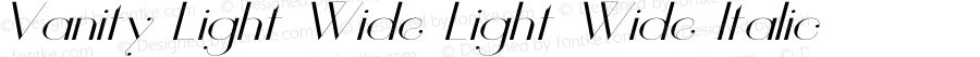 Vanity Light Wide Italic